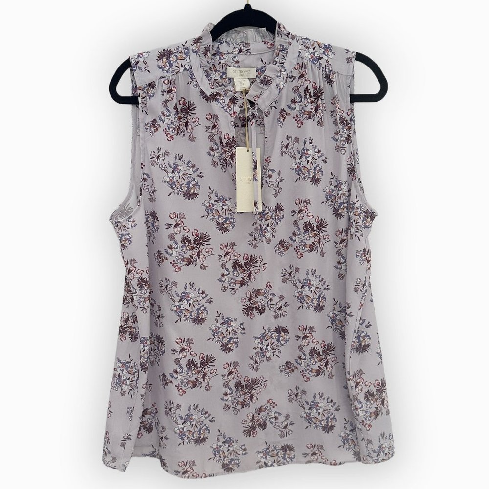 XL St. Tropez West Sleeveless Purple Blouse